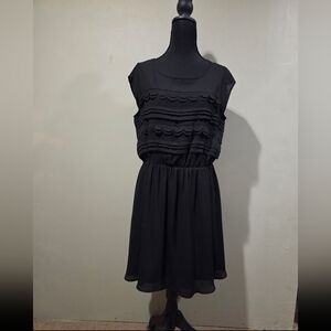 SALE LC Lauren Conrad Black Layered Mini Dress